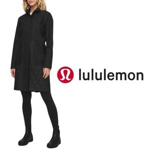Lululemon Roam Far Wool Coat Heathered Black / Black - Size 8